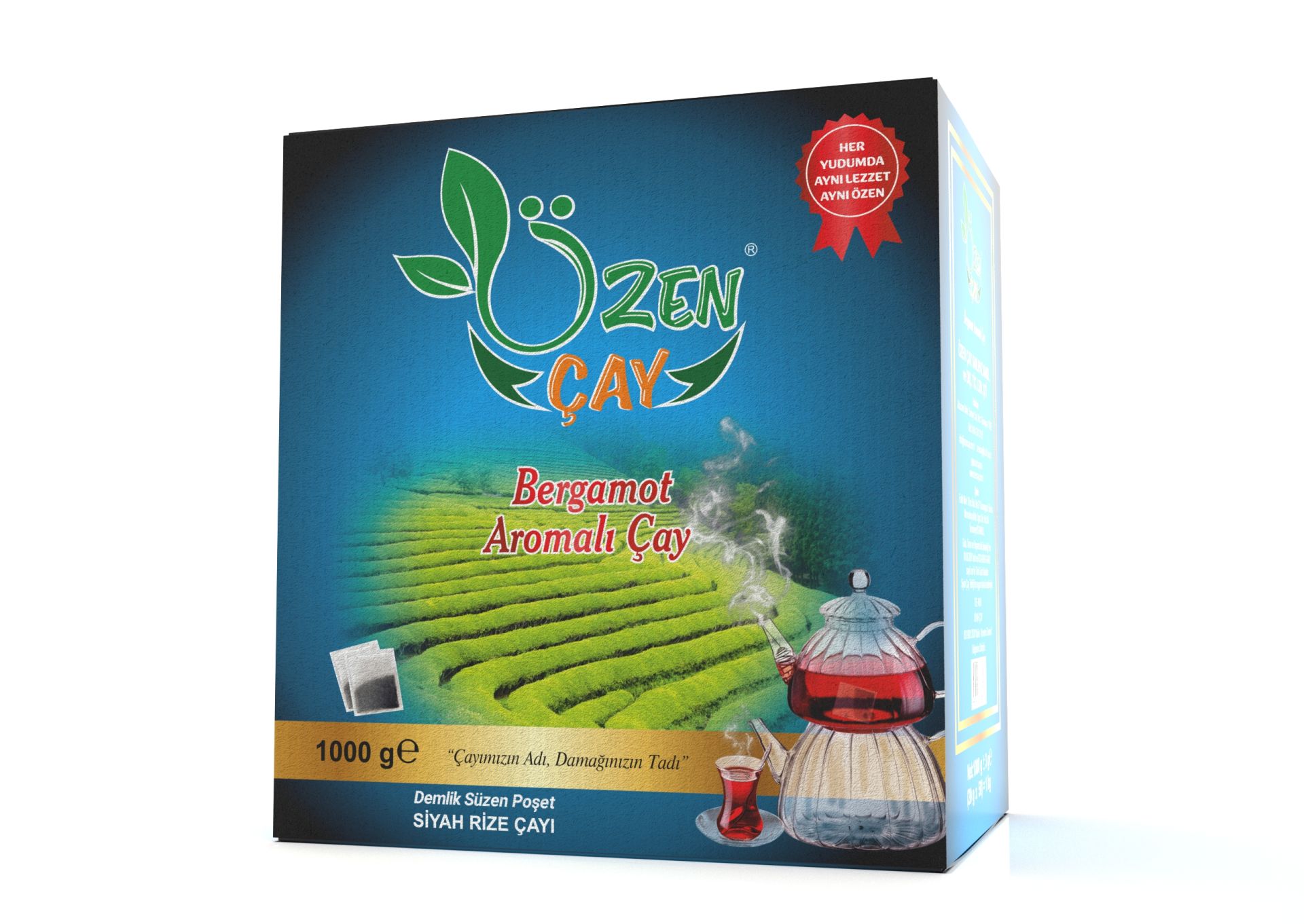 Özen Bergamot Aromalı Demlik Poşet Rize Çayı 1000 g